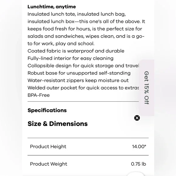 Hydro Flask Green Insulated Lunch Tote - Picture 6 of 6